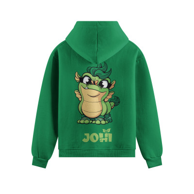 Dětská bavlněná mikina zelené barvy - JOHI