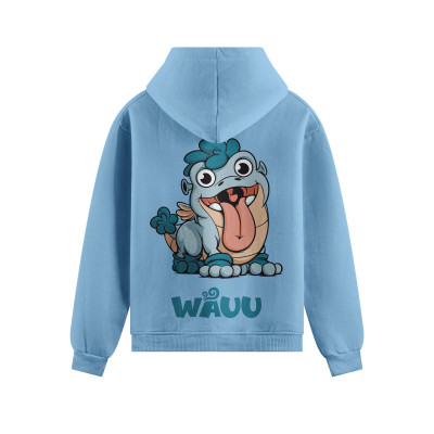 Dětská bavlněná mikina světle modré barvy - WAUU