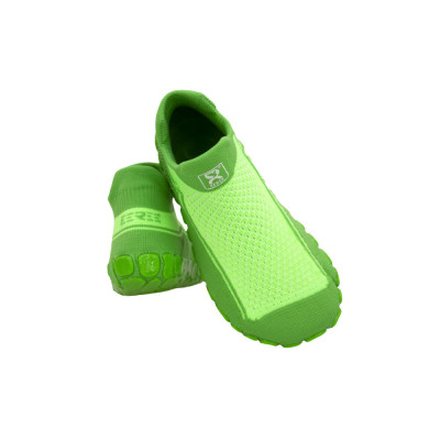 Dětské ponožkoboty zelené - hladké